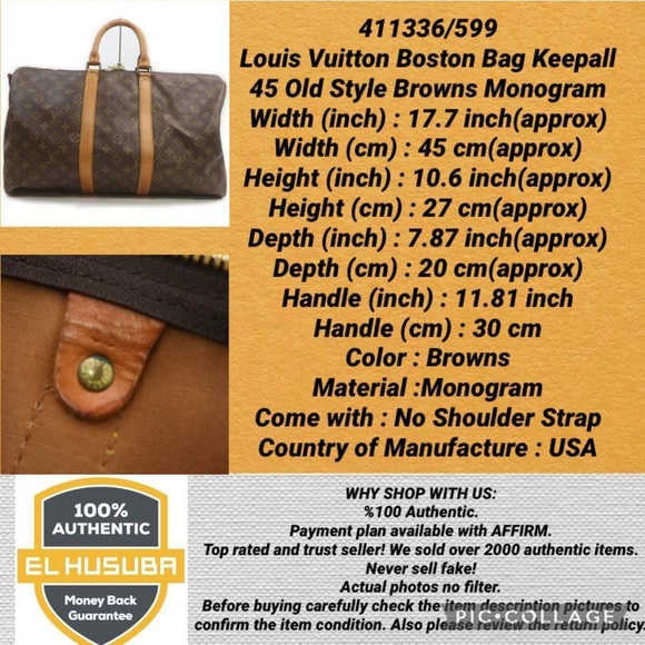 Louis Vuitton Travel bag Boston Keepall 45 Brown - Picture 2 of 11